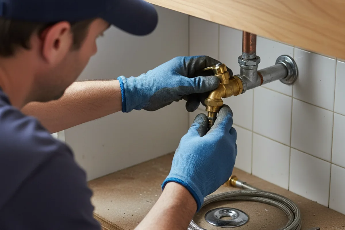 Shutoff valve and fitting work during Well Pump Repair in Manassas